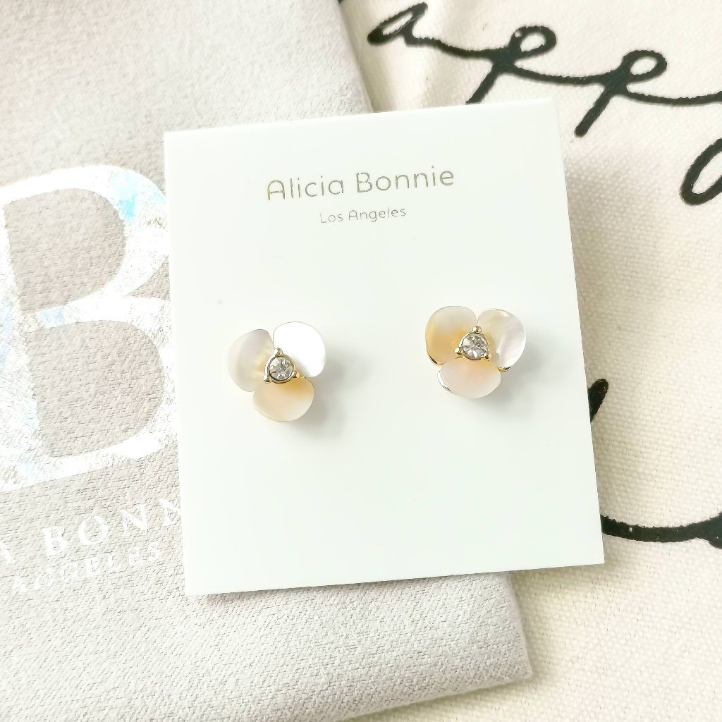 Alicia Bonnie Reversible Earrings - Shimmer - Mother Pearl Gold